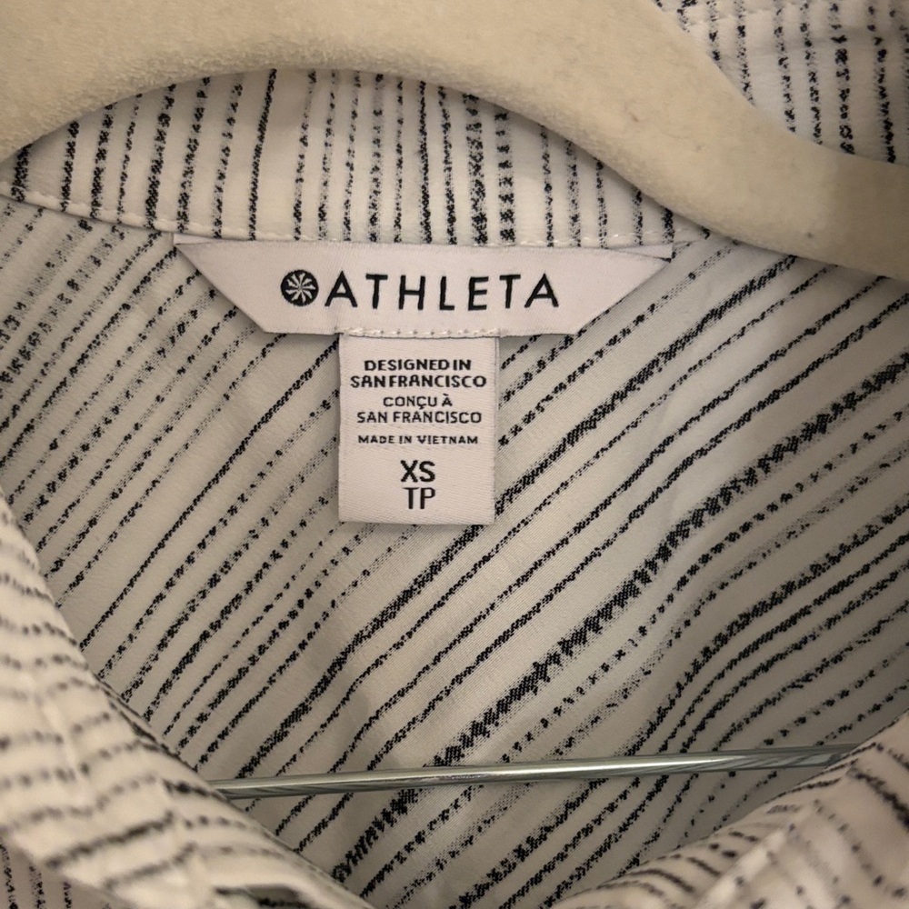 Athleta Black and White Striped Tank Top - Picture 2 of 6